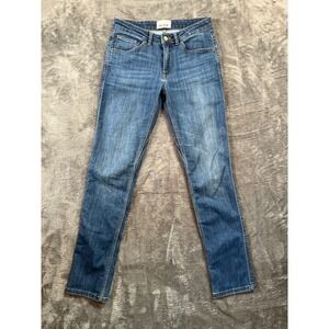 DU/ER Performance Denim Mid Rise Slim Straight Womens 26x32 (28x30) Blue Stretch